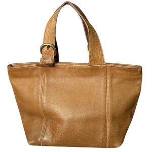 Y2K Coach Classic Tan Leather Tote Bag